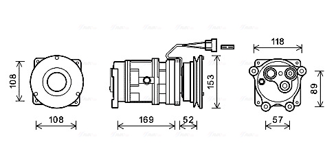Airco compressor Ava Cooling MFAK027