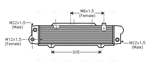 Oliekoeler motorolie Ava Cooling MS3346