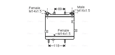 Oliekoeler motorolie Ava Cooling MS3540