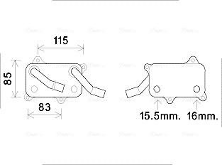 Oliekoeler motorolie Ava Cooling MS3555