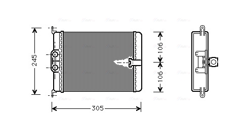 Kachelradiateur Ava Cooling MS6187