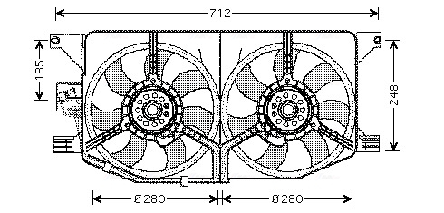 Ventilatorwiel-motorkoeling Ava Cooling MS7510