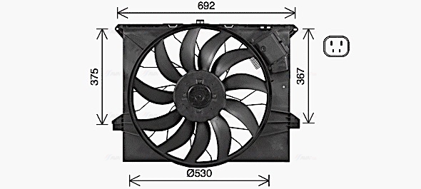 Ventilatorwiel-motorkoeling Ava Cooling MS7745