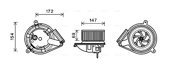 Kachelventilator Ava Cooling MS8618