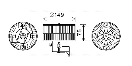 Kachelventilator Ava Cooling MS8619