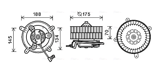 Kachelventilator Ava Cooling MS8621