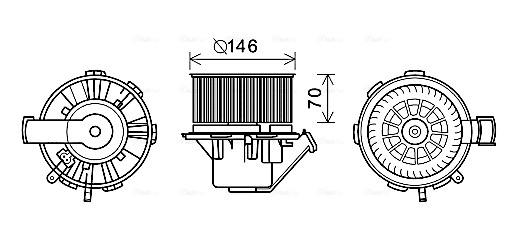 Kachelventilator Ava Cooling MS8648