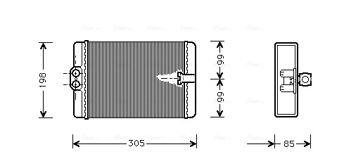 Kachelradiateur Ava Cooling MSA6250