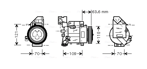 Airco compressor Ava Cooling MSAK075