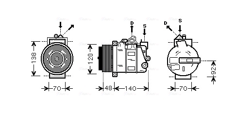 Airco compressor Ava Cooling MSAK393