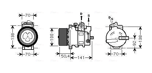 Airco compressor Ava Cooling MSAK431