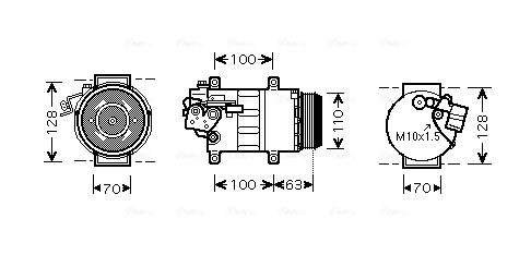 Airco compressor Ava Cooling MSAK434