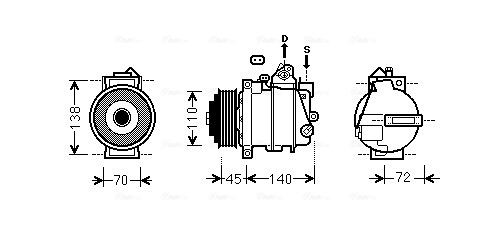 Airco compressor Ava Cooling MSAK568