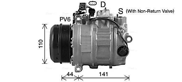 Ava Cooling Airco compressor MSAK738