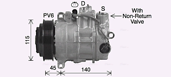 Ava Cooling Airco compressor MSAK755