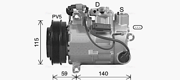 Ava Cooling Airco compressor MSAK759