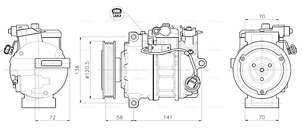 Airco compressor Ava Cooling MSAK785