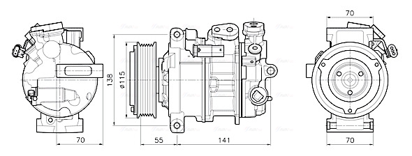 Airco compressor Ava Cooling MSAK786