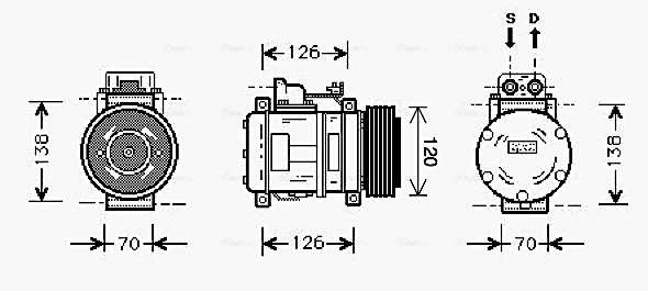Airco compressor Ava Cooling MSK057