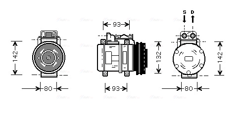 Airco compressor Ava Cooling MSK083