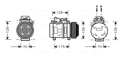 Airco compressor Ava Cooling MSK087