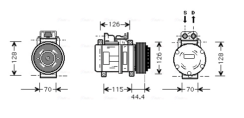 Airco compressor Ava Cooling MSK116