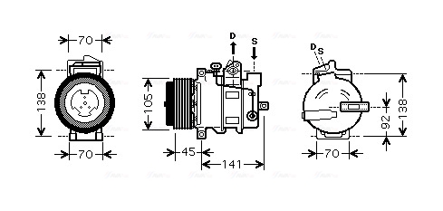 Airco compressor Ava Cooling MSK429