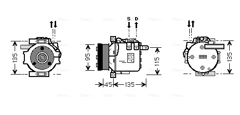 Airco compressor Ava Cooling MSK456