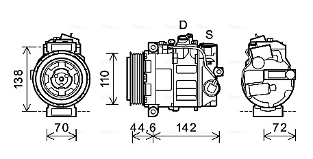 Airco compressor Ava Cooling MSK611