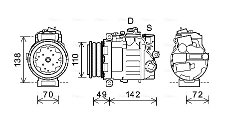 Airco compressor Ava Cooling MSK644