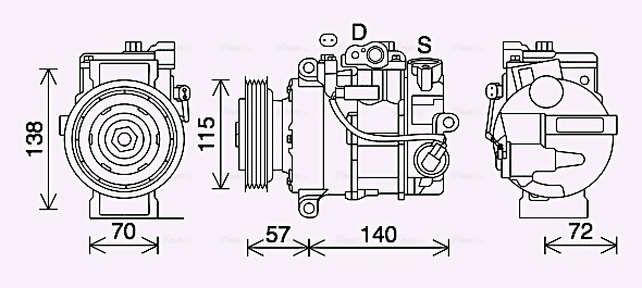 Airco compressor Ava Cooling MSK706
