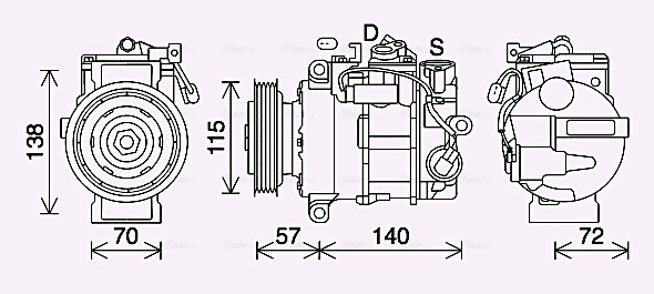 Airco compressor Ava Cooling MSK708