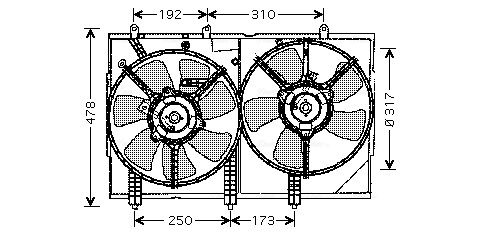 Ventilatorwiel-motorkoeling Ava Cooling MT7523