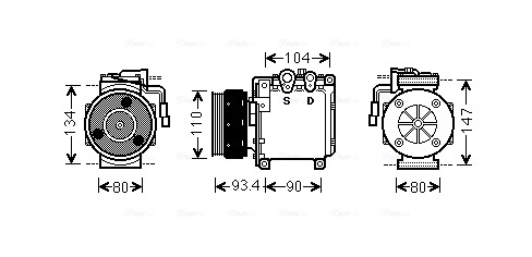 Airco compressor Ava Cooling MTK212