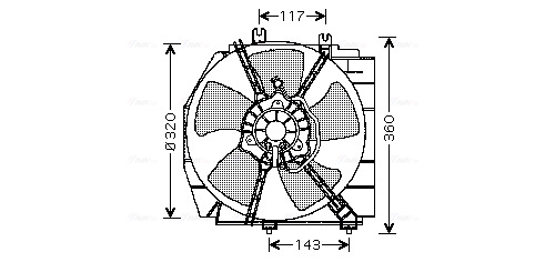 Ventilatorwiel-motorkoeling Ava Cooling MZ7513