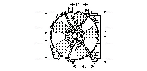 Ventilatorwiel-motorkoeling Ava Cooling MZ7521