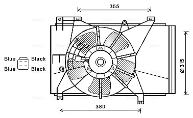 Ventilatorwiel-motorkoeling Ava Cooling MZ7543