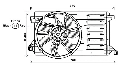 Ventilatorwiel-motorkoeling Ava Cooling MZ7545