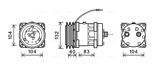 Airco compressor Ava Cooling NHAK013
