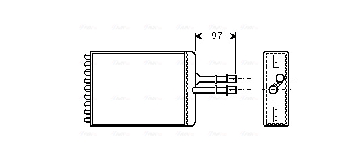 Kachelradiateur Ava Cooling OL6216