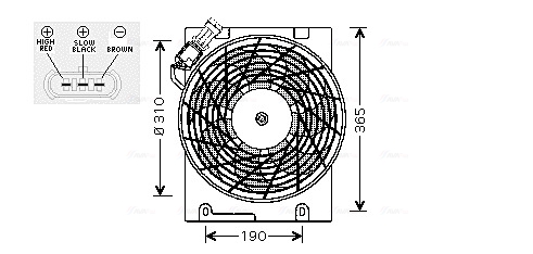 Ventilatorwiel-motorkoeling Ava Cooling OL7508