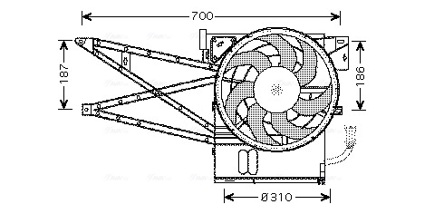 Ventilatorwiel-motorkoeling Ava Cooling OL7515