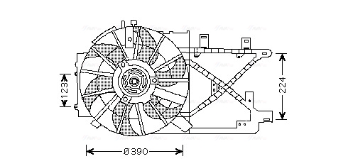 Ventilatorwiel-motorkoeling Ava Cooling OL7516