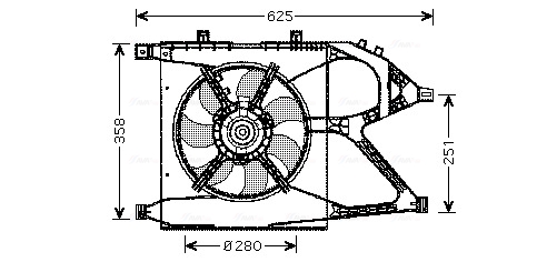 Ventilatorwiel-motorkoeling Ava Cooling OL7517