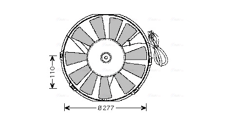 Ventilatorwiel-motorkoeling Ava Cooling OL7523