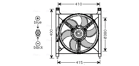 Ventilatorwiel-motorkoeling Ava Cooling OL7525