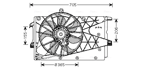 Ventilatorwiel-motorkoeling Ava Cooling OL7526