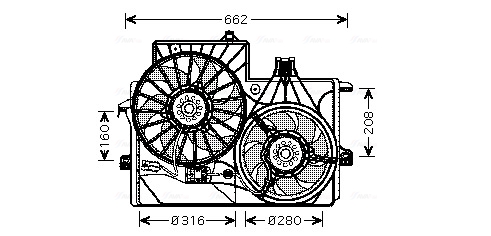 Ventilatorwiel-motorkoeling Ava Cooling OL7529