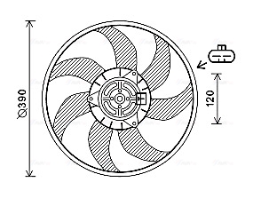 Ventilatorwiel-motorkoeling Ava Cooling OL7613