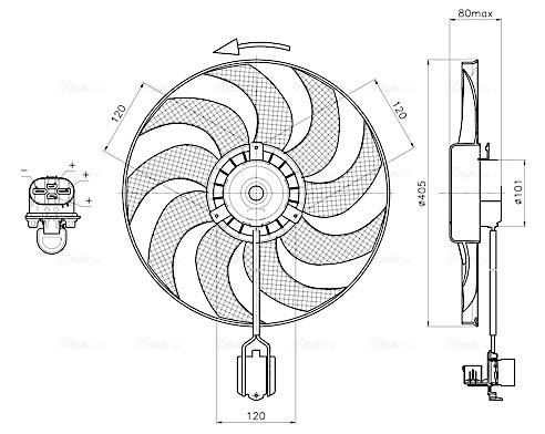 Ventilatorwiel-motorkoeling Ava Cooling OL7751